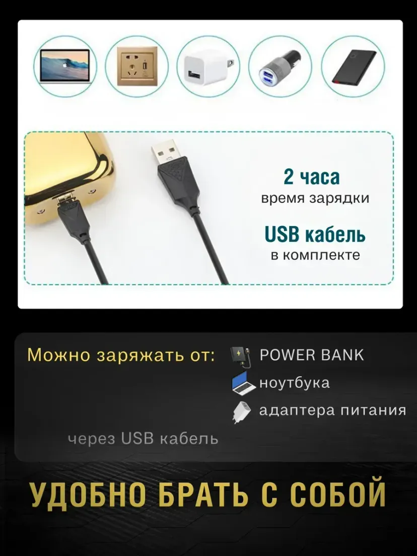 Профессиональный триммер для волос и бороды VGR V-350-GOLD, Золотой