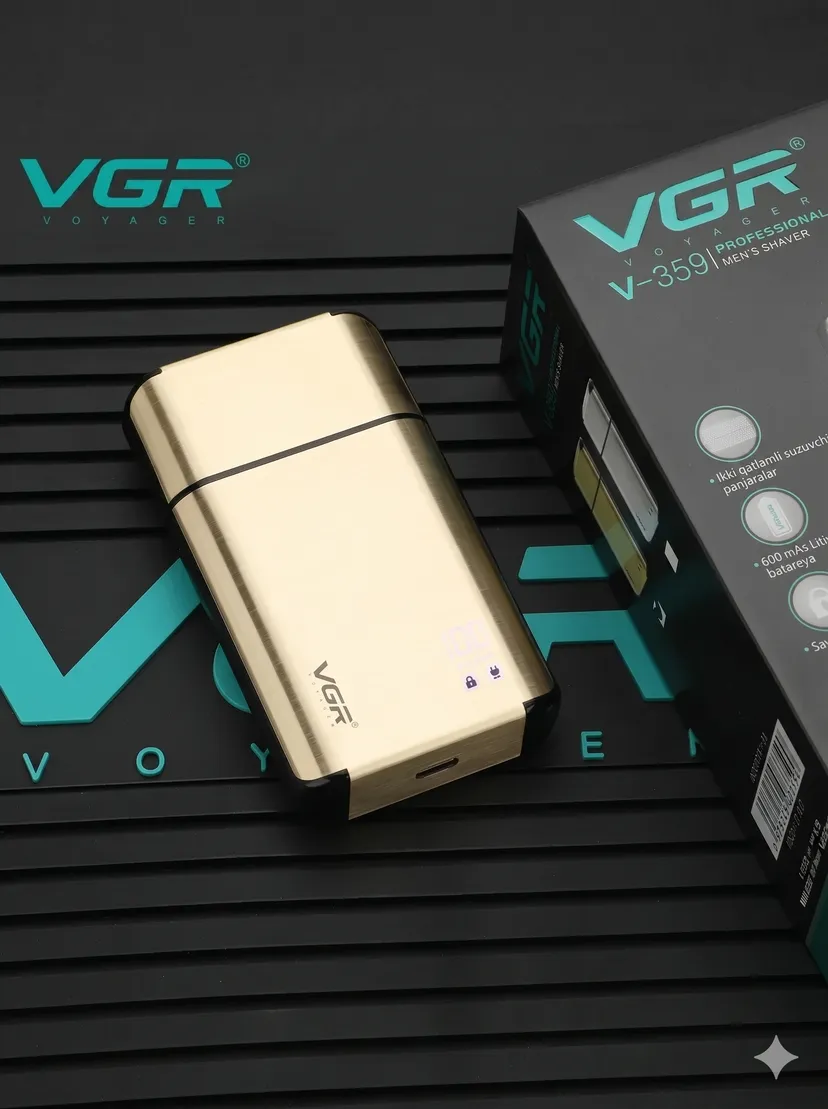 Профессиональный триммер для волос и бороды VGR V-359-GOLD, Золотой