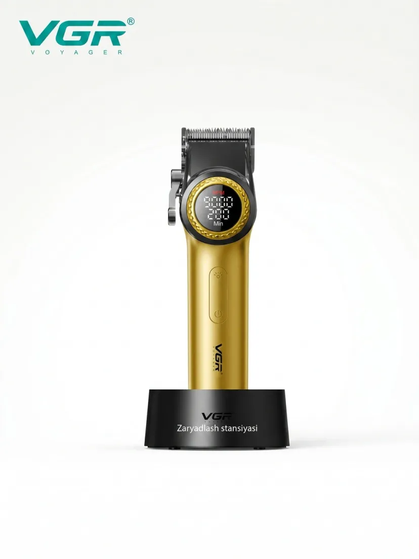 Профессиональный триммер для волос и бороды VGR V001-GOLD, Золотой