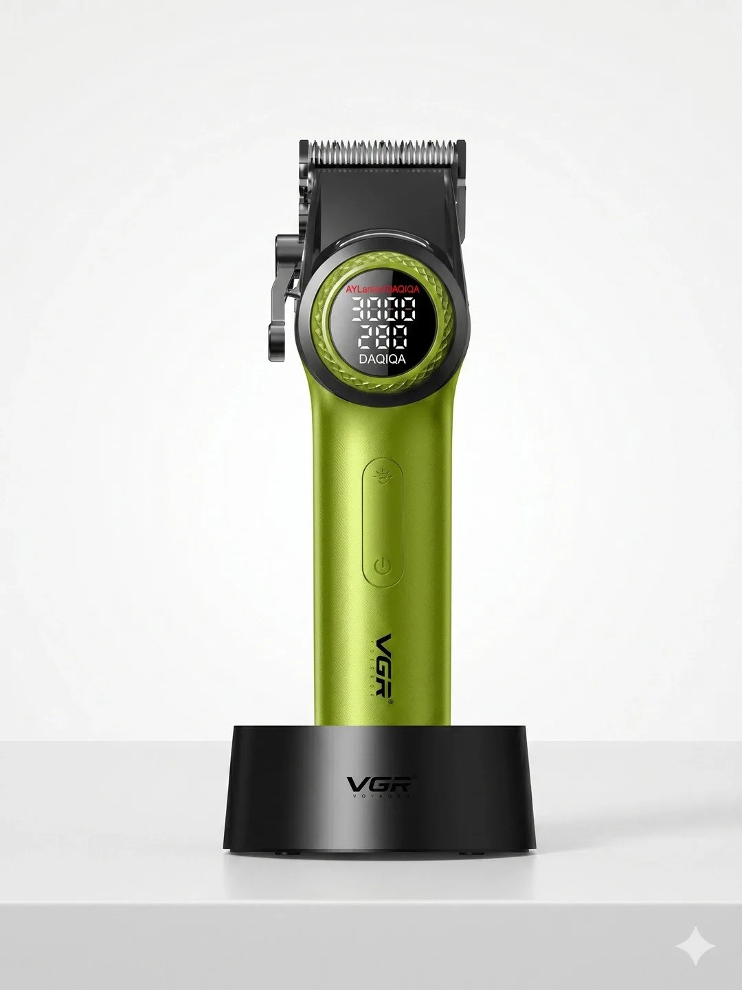 VGR V-001 Professional Soch Olish Mashinkasi, DLC+Keramika Pichoq, 2-Darajali Tezlik, LED