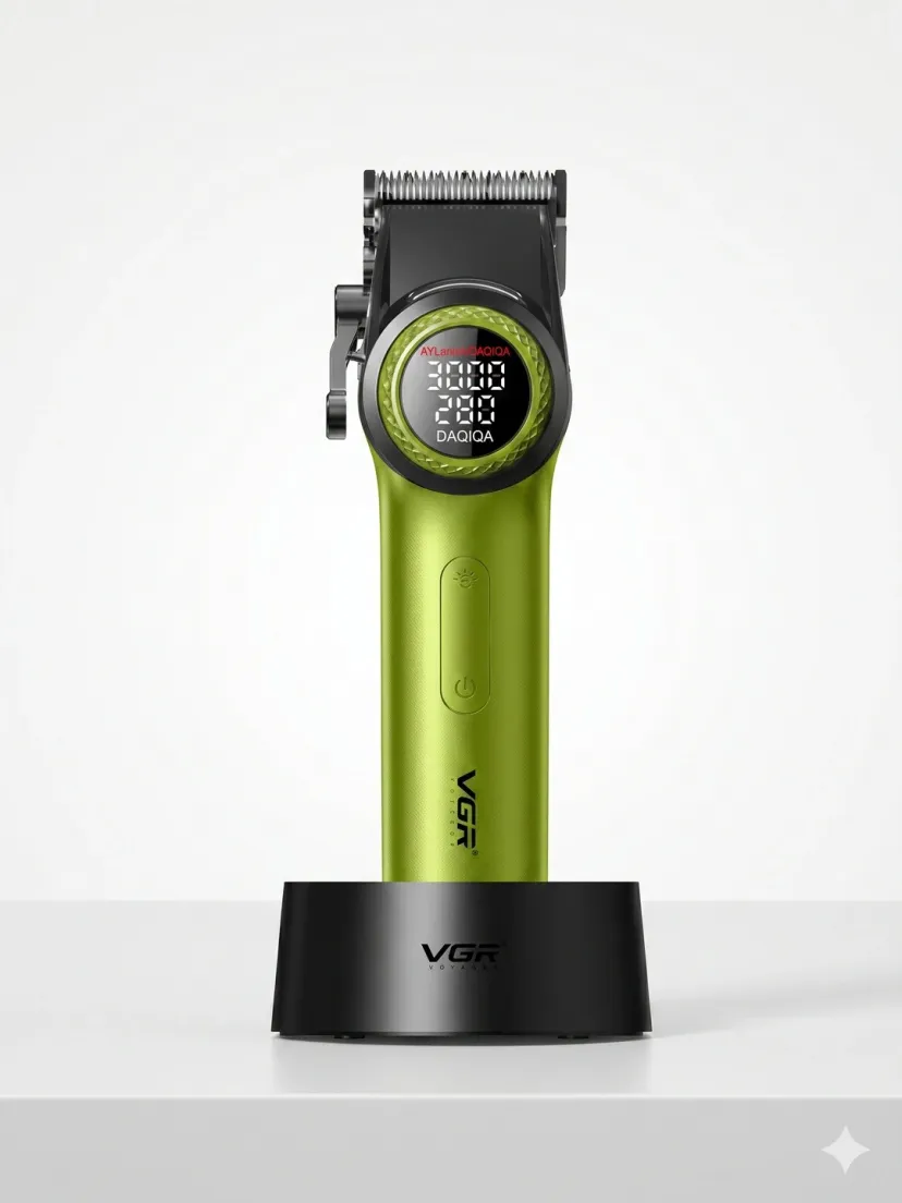 Профессиональный триммер для волос и бороды VGR V001-LIME, Лимонный