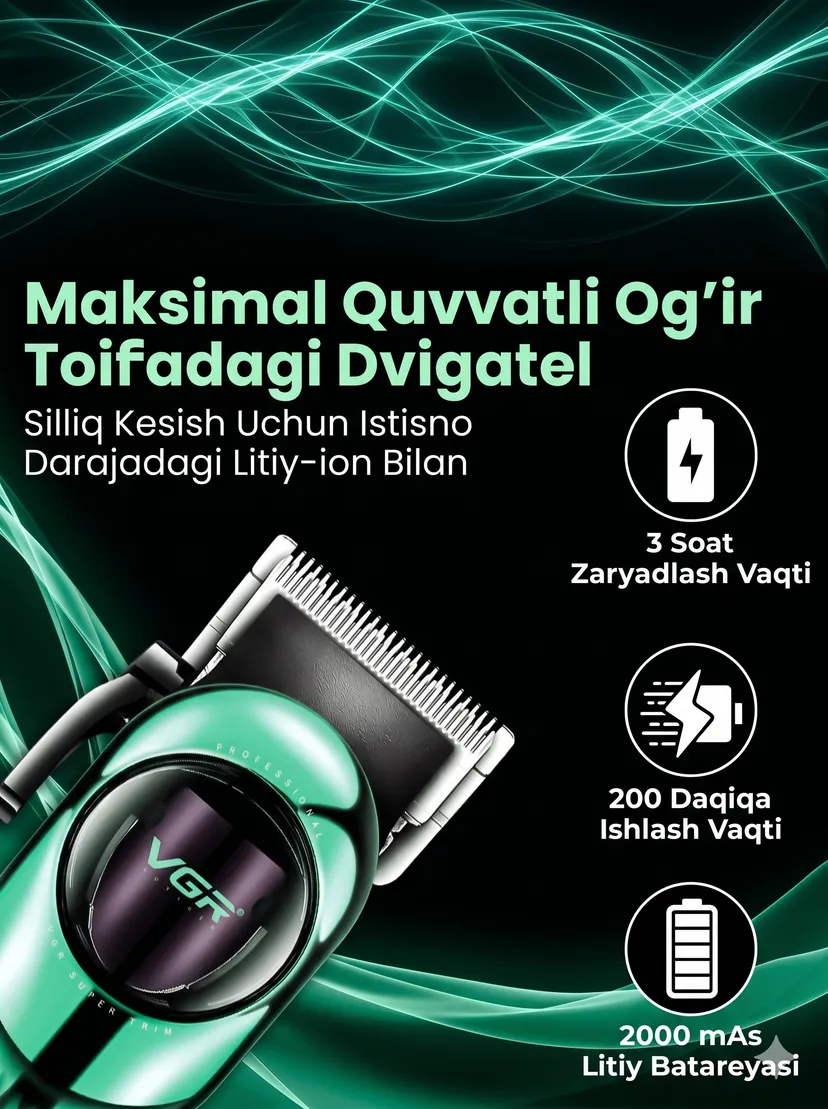 VGR V-166 Professional Hair Clipper — это профессиональная машинка для стрижки волос
