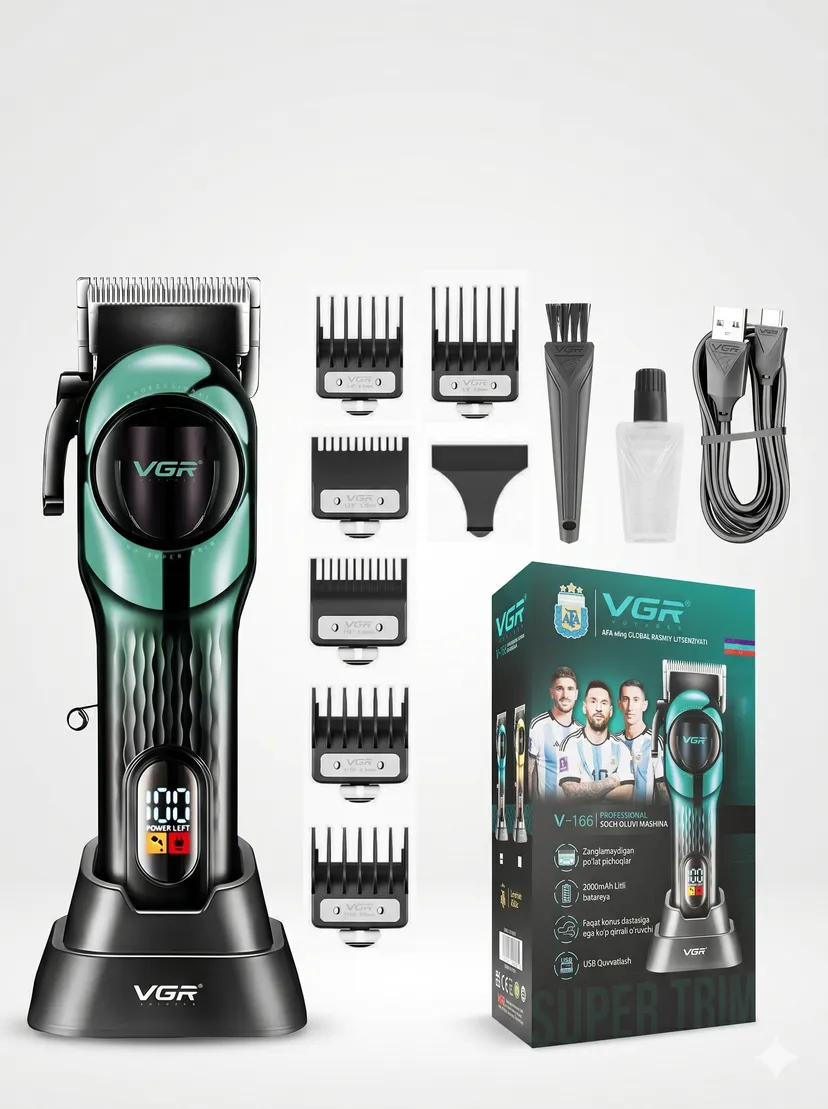 VGR V-166 Professional Hair Clipper — это профессиональная машинка для стрижки волос