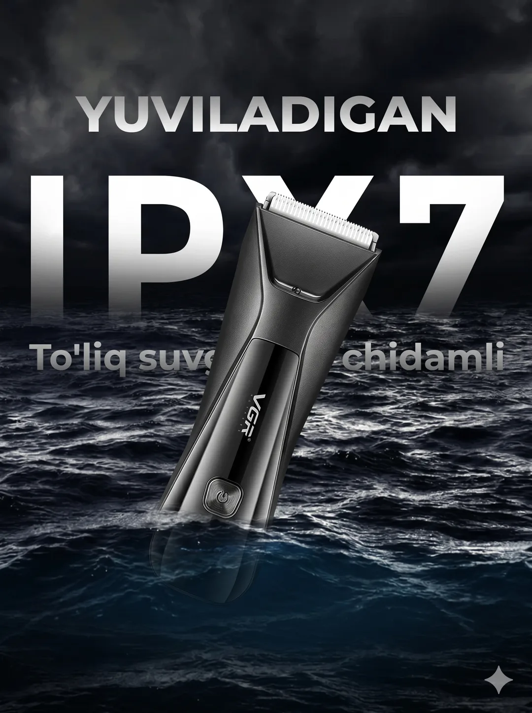 VGR V-938 Professional Tana Trimmeri, Keramika Pichoq, IPX7, AFA Litsenziyali