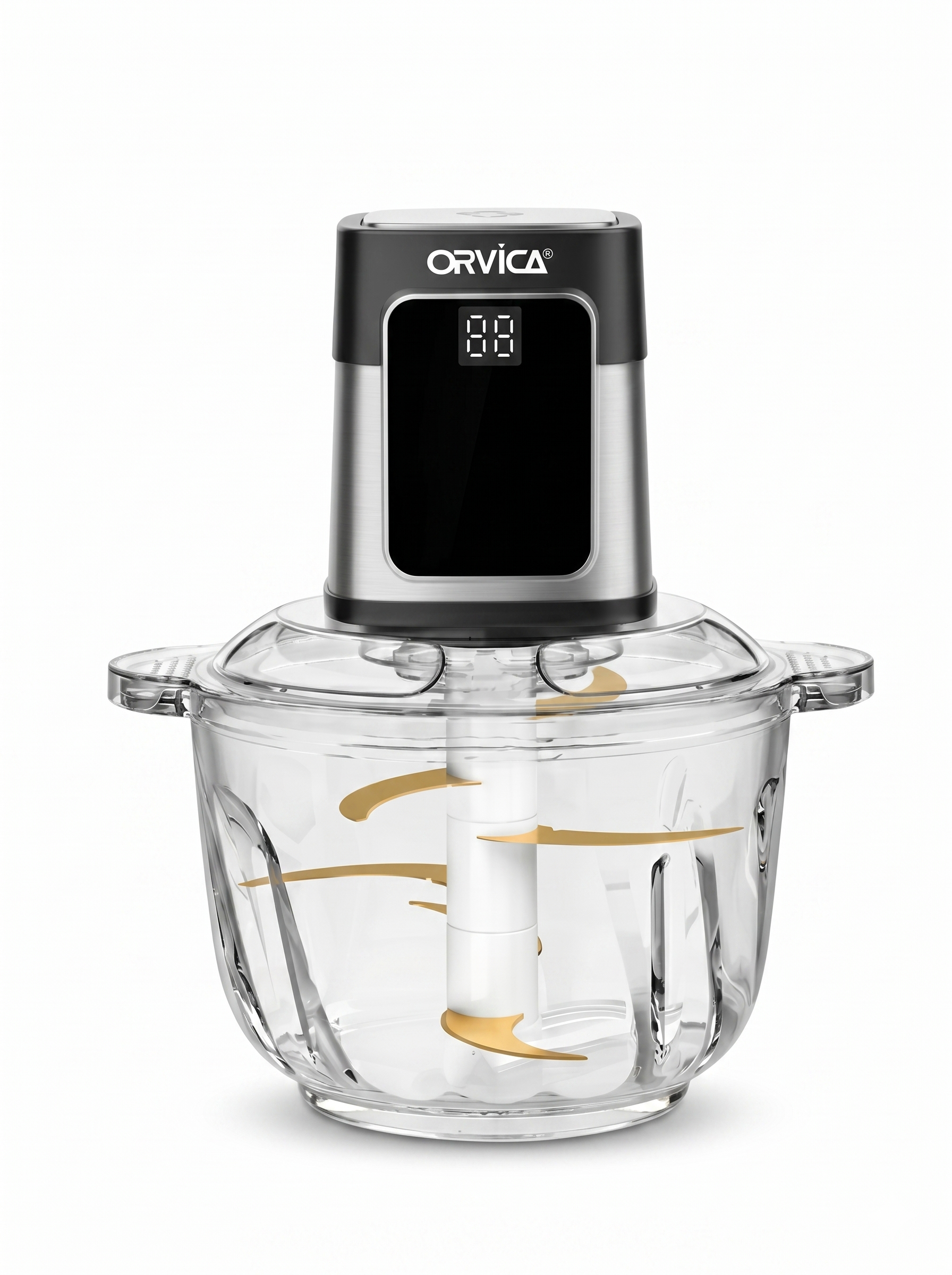 ORVICA ORM-2023 3-ta-1da Elektr Maydalagich, 4L Shisha Idish, 1800W, Sensorli LED Displey - 4