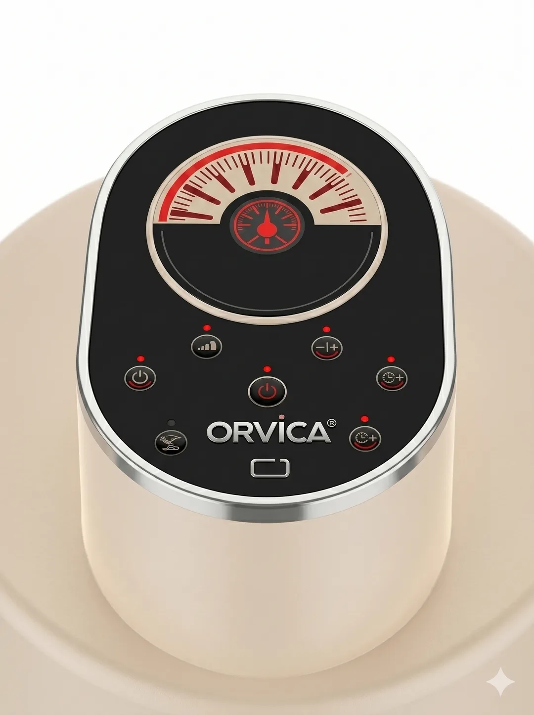 ORVICA ORM-2025 4-ta-1da Professional Food Chopper, 5L Shaffof Idish, 1800W, Analog Dial + Sensor