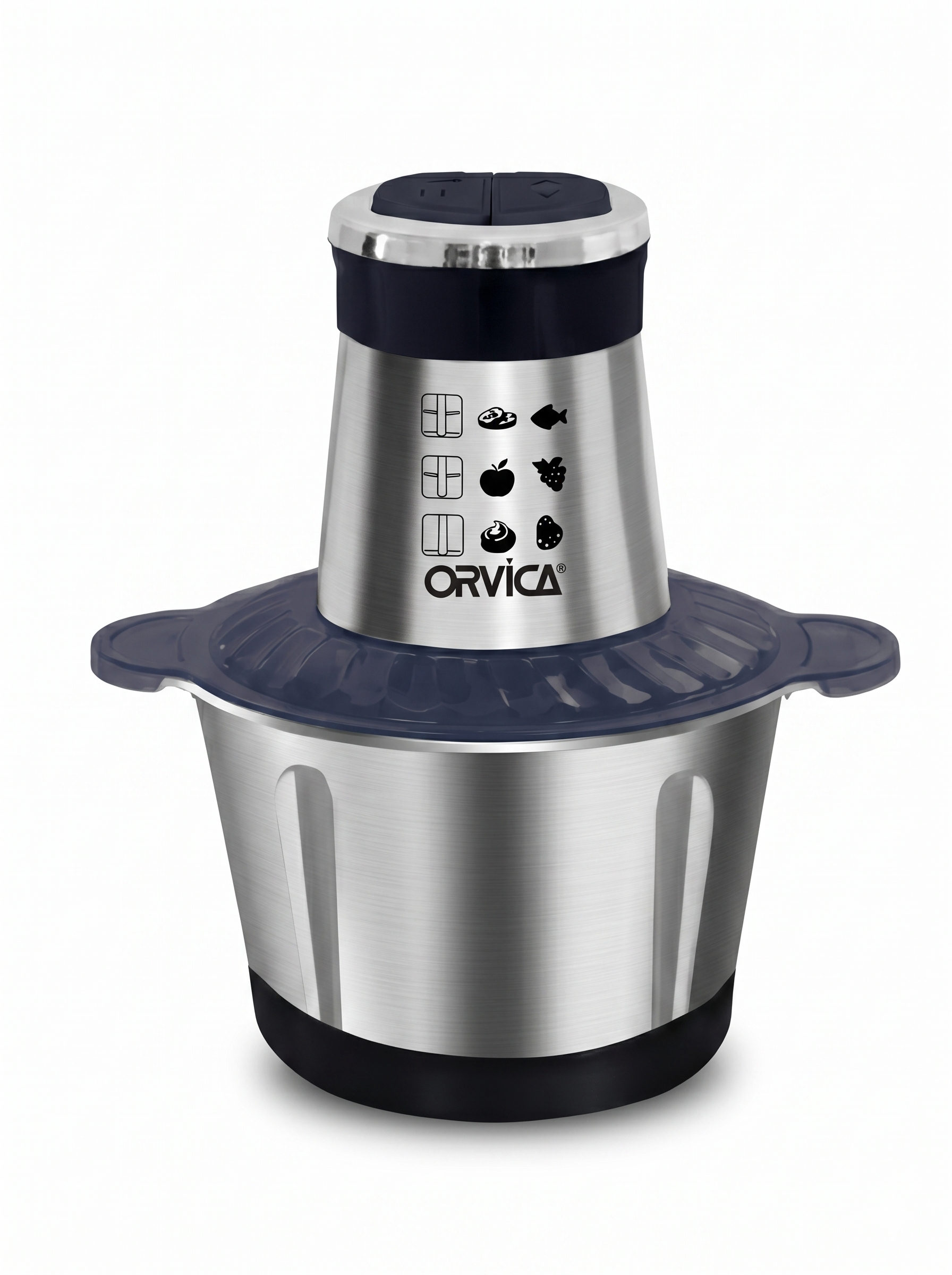 ORVICA ORM-7912 Professional Chopper, 2L Zanglamas Po'lat Idish, 1500W, Tezkor Maydalash - 2