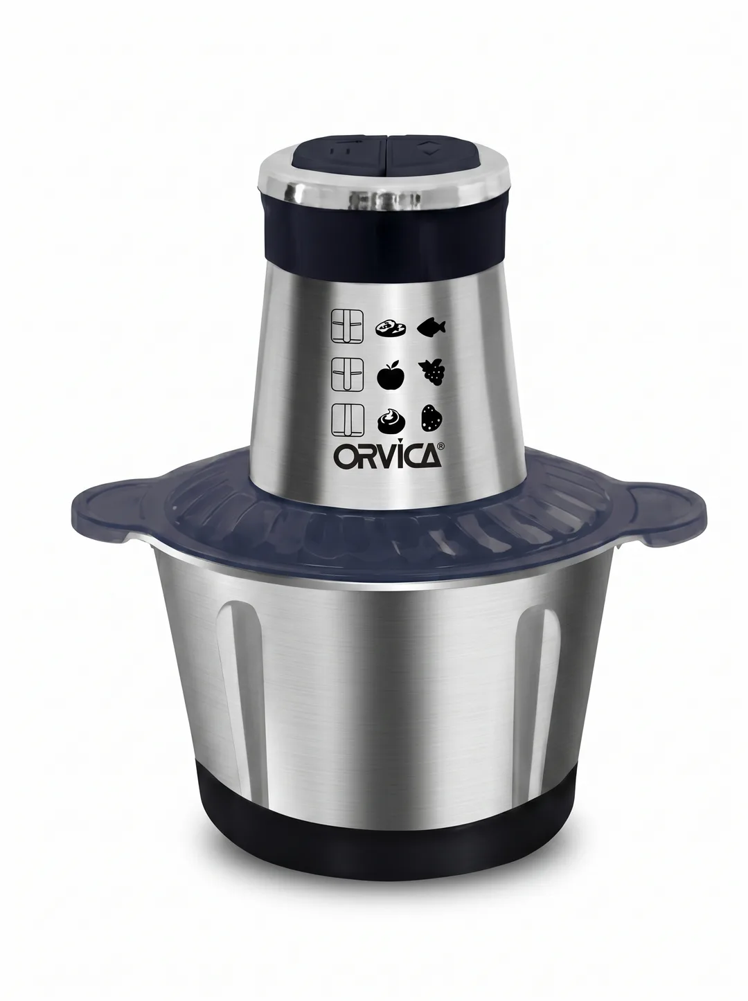ORVICA ORM-7912 Professional Chopper, 2L Zanglamas Po'lat Idish, 1500W, Tezkor Maydalash