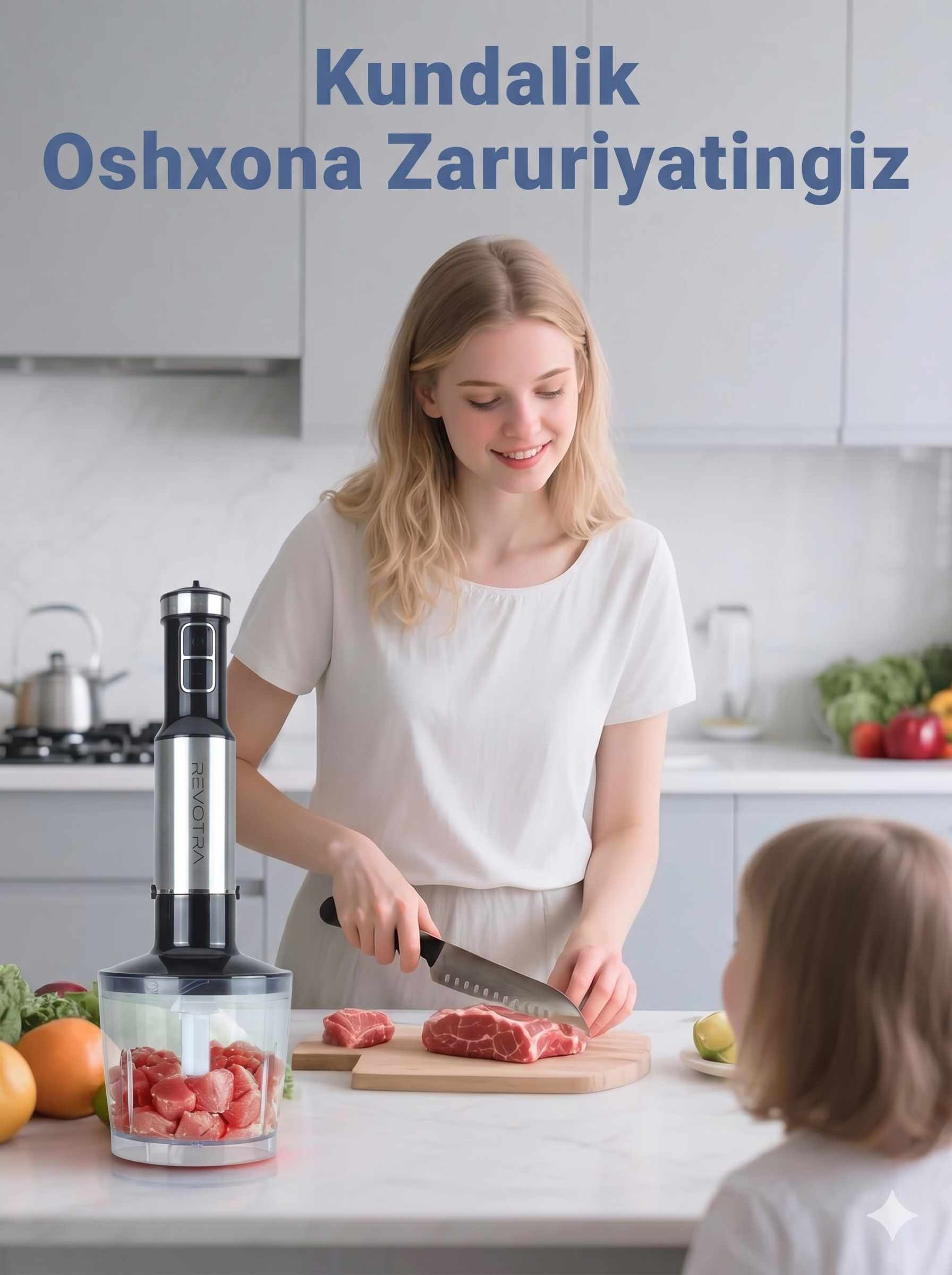 ORVICA ORM-3622 5 Funksiyali Qo'l Blenderi, 1800W, 12 Tezlik + Turbo, To'liq Komplekt - 5