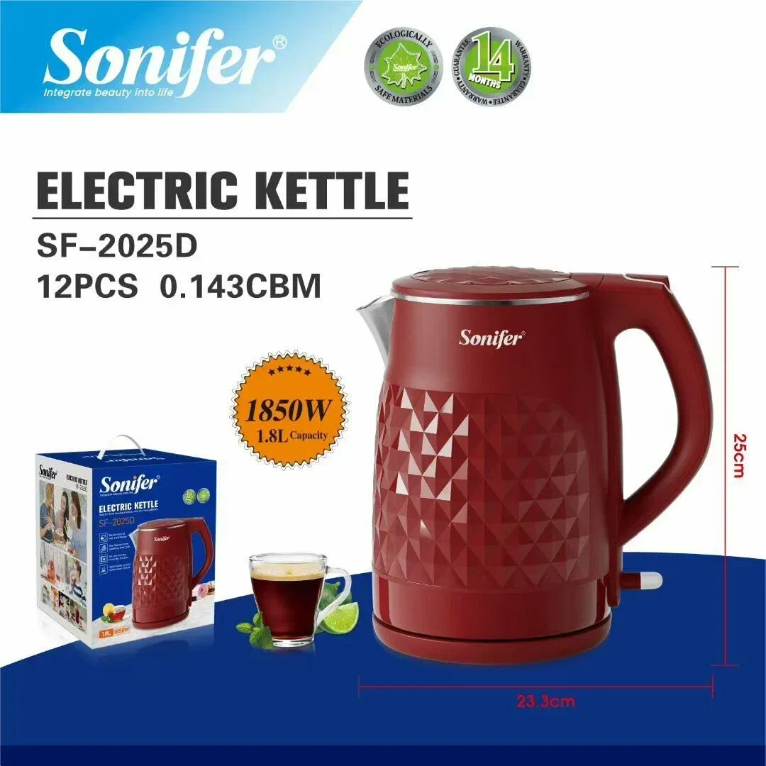 Elektr choynak Sonifer SF-2025D, металл/пластик, 1.8 л, блокировка без воды