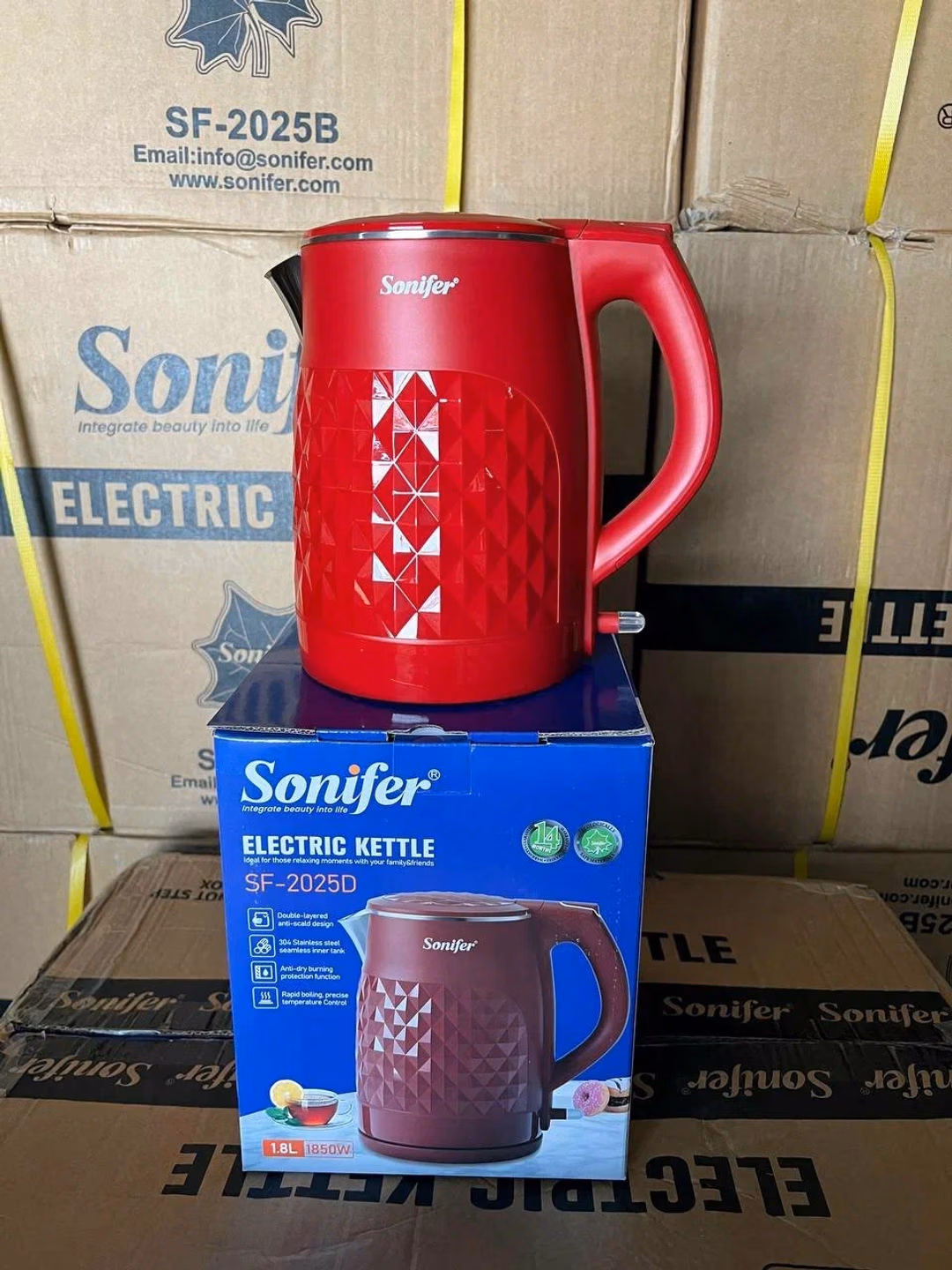 Elektr choynak Sonifer SF-2025D, металл/пластик, 1.8 л, блокировка без воды - 3