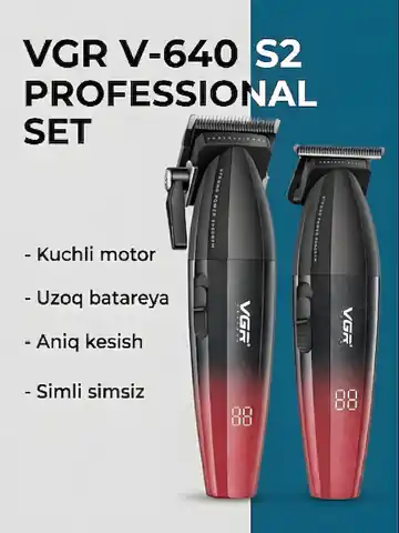 Professional mashina-trimmeri VGR V-640_S3, soch va soqol olish uchun