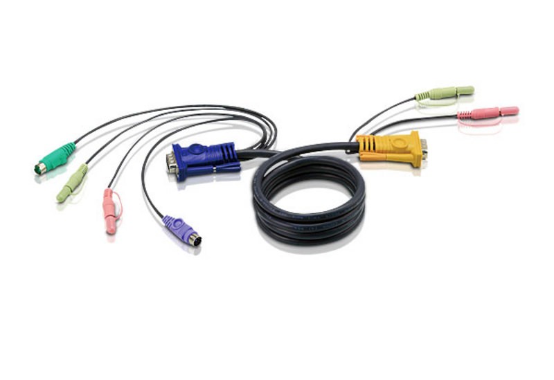 Кабель ATEN HD15M/MD6M/MD6M/SP/SP-SP; 1.8M 2L-5302P 2L-5302P