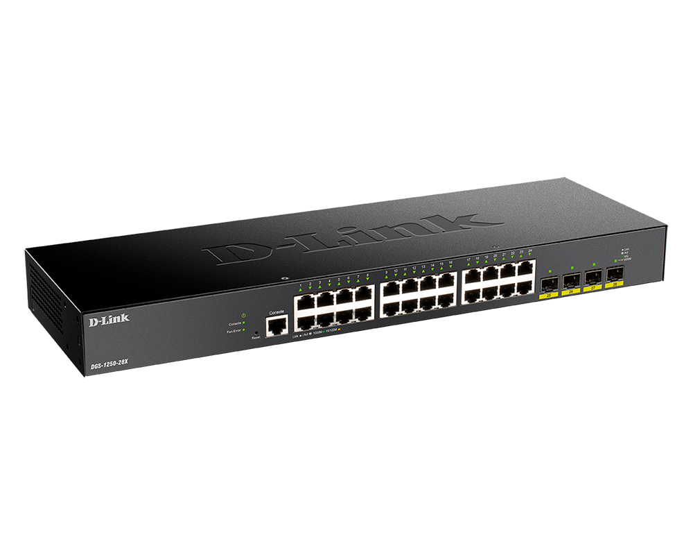 Коммутатор D-Link L2 Smart Switch with 24 10/100/1000Base-T ports and 4 10GBase-X SFP+ ports DGS-1250-28X/A1A DGS-1250-28X/A1A #2