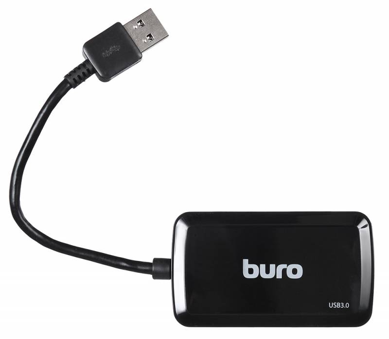 Концентратор USB 3.0 Buro BU-HUB4-U3.0-S 4порт. черный (BU-HUB4-U3.0-S) BU-HUB4-U3.0-S