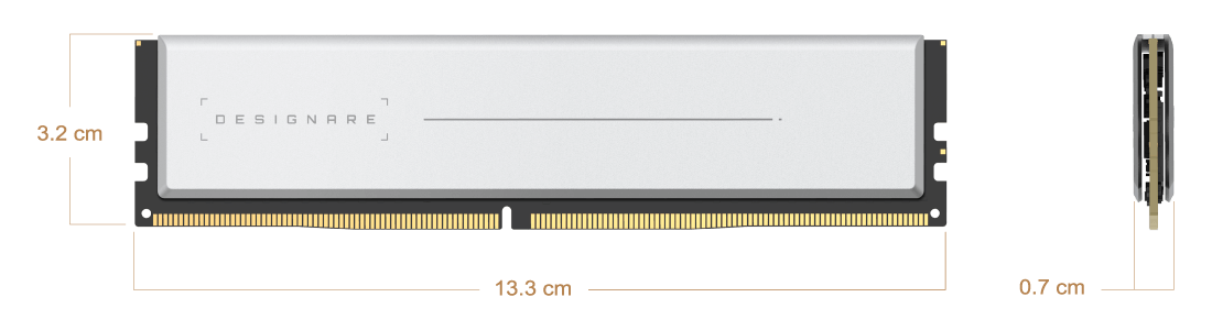 Модуль памяти Gigabyte 64GB DDR4 3200 DIMM DESIGNARE Silver Gaming Memory 2 pack Non-ECC, CL16, 1.35V, Kit (2x32GB), (808259) RTL GP-DSG64G32 GP-DSG64G32