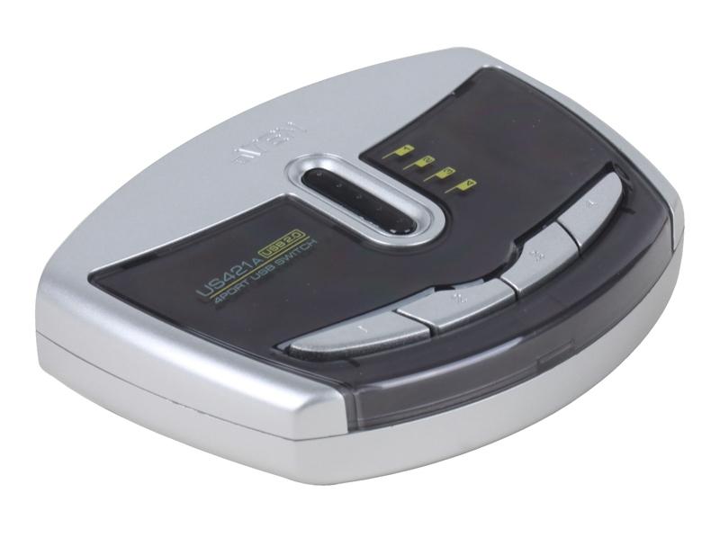 KVM переключатель ATEN USB, 4> 1 устройства/порта, с 1 шнуром A>B Male, (USB 2.0) US421A-A7 US421A-A7