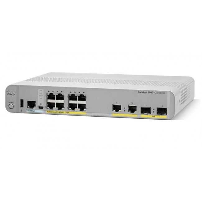Коммутатор Cisco Catalyst 2960-CX 8 Port PoE, LAN Base  (WS-C2960CX-8PC-L) WS-C2960CX-8PC-L