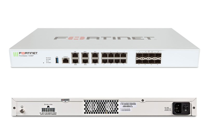 Межсетевой экран Fortinet FortiGate-100EF 14 x GE RJ45 ports (including 2x WAN ports, 1 x DMZ port, 1 x Mgmt port, 2 x HA ports, 8 x internal switch ports), 8x SFP ports. Max managed FortiAPs (Total / Tunnel) 64 / 32 FG-100EF FG-100EF