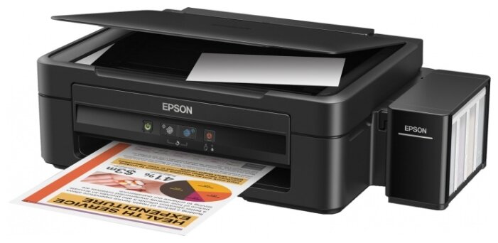 МФУ EPSON L222 (стр.+ сканер/ копир, Фабрика Печати, 27ppm, 5760x1440dpi, струйный, A4, USB 2.0)  C11CE56403