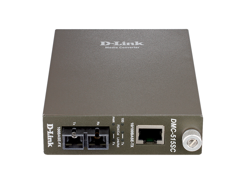 Медиаконвертер D-Link Media Converter with 1 10/100Base-TX port and 1 100Base-FX port DMC-515SC/D7A DMC-515SC/D7A