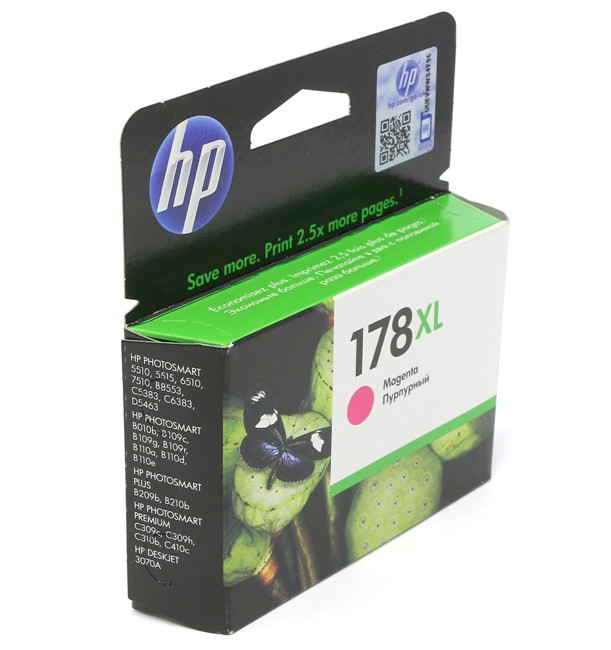 Картридж струйный HP №178XL пурпурный для HP C5383/C6383/B8553/D5463 (750стр.) CB324HE CB324HE