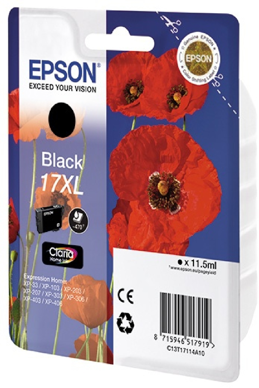 Картридж струйный Epson XL black для XP33/203/303, C13T17114A10 C13T17114A10 #3