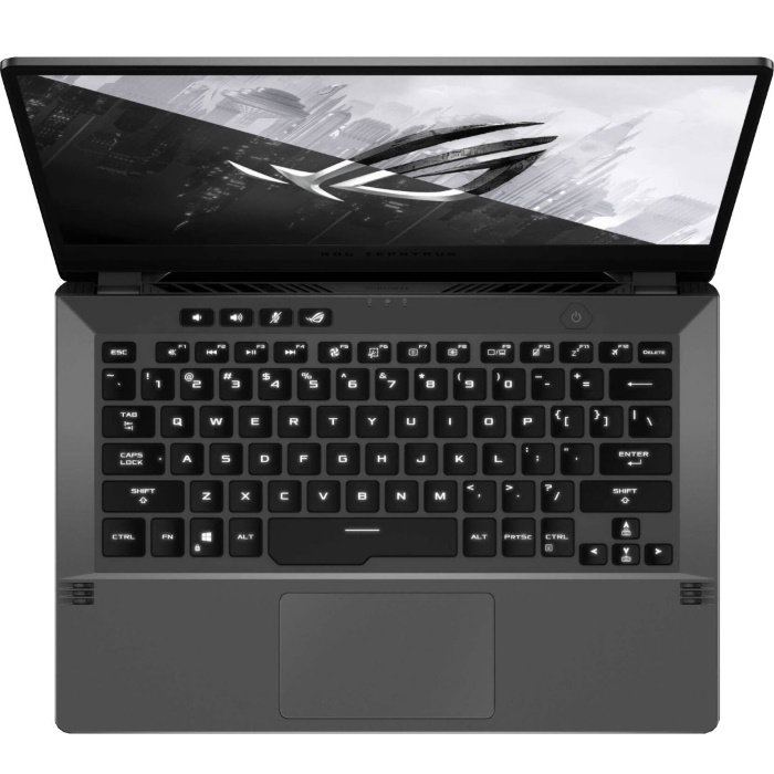 Ноутбук ASUS ROG GA401QM-HZ087T ZEPHYRUS +bag Q1 14"(1920x1080 (матовый, 144Hz) IPS)/AMD Ryzen 9 5900HS(3.1Ghz)/16384Mb/1024PCISSDGb/noDVD/Ext:nVidia GeForce RTX3060(6144Mb)/BT/WiFi/war 1y/1.7kg/Eclipse Gray AniMe Matrix version/W10 90NR05S6-M01560 90NR05S6-M01560