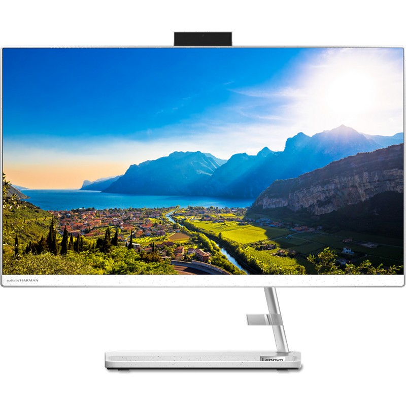 Моноблок Lenovo IdeaCentre 3 24ALC6 23.8" Full HD Ryzen 3 5300U (2.6) 8Gb SSD256Gb RGr DVDRW Free DOS GbitEth WiFi BT 90W клавиатура мышь Cam белый 1920x1080 F0G1003HRK F0G1003HRK