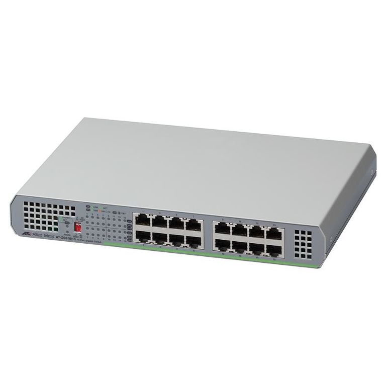 Коммутатор Allied Telesis 16 port 10/100/1000TX with internal power supply EU Power Adapter AT-GS910/16-50 AT-GS910/16-50