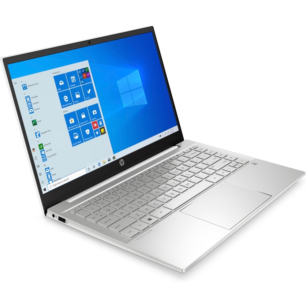 Ноутбук HP Pavilion 14-ec0032ur 14"(1920x1080 IPS)/AMD Ryzen 5 5500U(2.1Ghz)/8192Mb/512PCISSDGb/noDVD/Int:AMD Radeon Integrated Graphics/Cam/BT/WiFi/45WHr/war 1y/Ceramic white /W10 + fingerprint 4E1A6EA 4E1A6EA