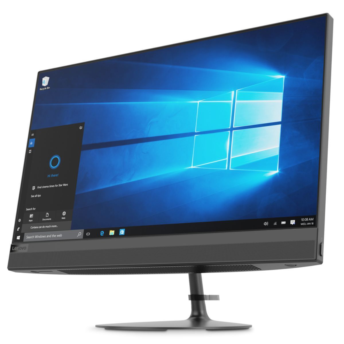 Моноблок Lenovo IdeaCentre AIO 520-22IKL Monitor stand 21.5"(1920x1080)/Intel Core i3 7100T(3.4Ghz)/4096Mb/1000Gb/DVDrw/Int:Intel HD Graphics 630/BT/WiFi/war 1y/5.65kg/black/DOS + Клавиатура, мышь (F0D4001TRK) F0D4001TRK
