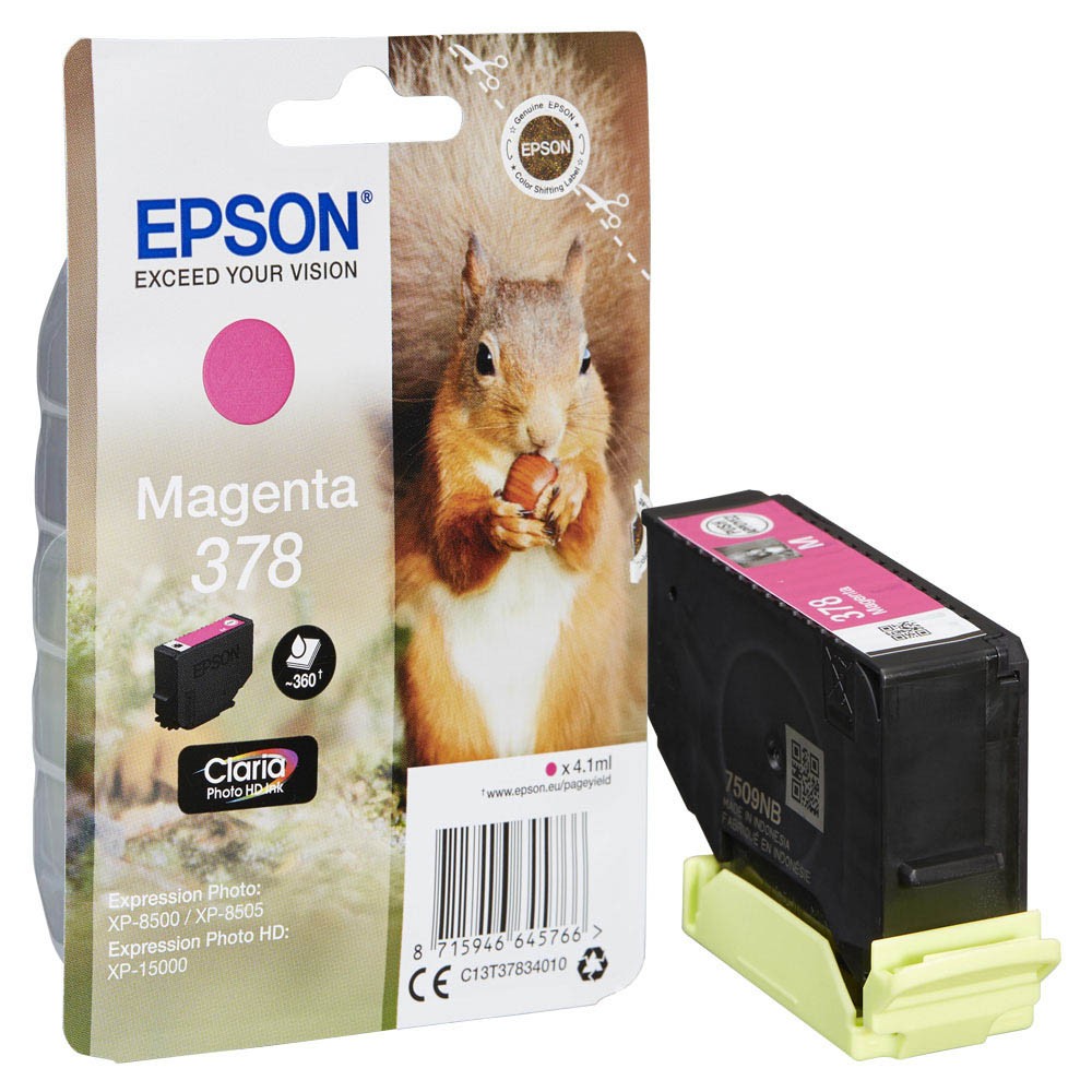 Картридж Epson T3783 с пурпурными чернилами Claria Photo HD Ink (360 стр.) для принтера Epson XP-15000 C13T37834020 C13T37834020
