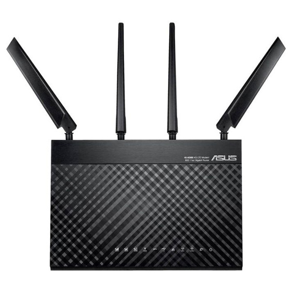 Роутер Asus 4G-AC68U // роутер 802.11b/g/n/ac со встроенным LTE модемом, до 600 + 1300Мбит/c, 2,4 + 5 гГц, 2 антенны LTE, 2 антенны + 1 внутренние Wi-FI, USB, GBT LAN ; 90IG03R1-BM2000 4G-AC68U 4G-AC68U