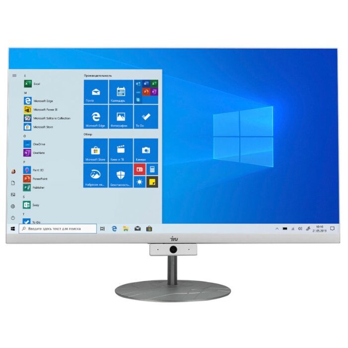 Моноблок iRU Office J2333 23.8" Full HD Ryzen 3 3200G (3.6) 8Gb SSD240Gb Vega 8 Free DOS GbitEth WiFi BT 120W Cam белый 1920x1080 1212479 1212479