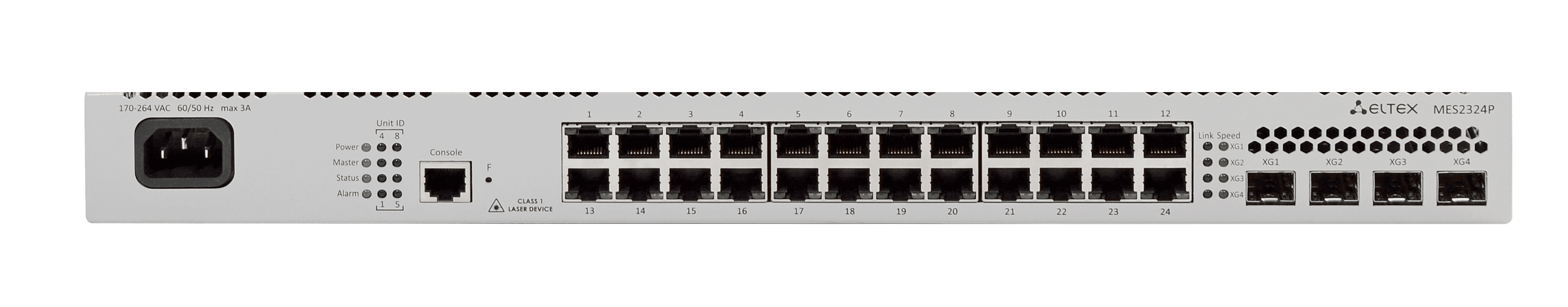 Коммутатор Eltex 24 порта 10/100/1000 Base-T (PoE/PoE+), 4 порта 10GBase-X (SFP+)/1000Base-X (SFP), L2, 220V AC MES2324P_AC MES2324P_AC #1