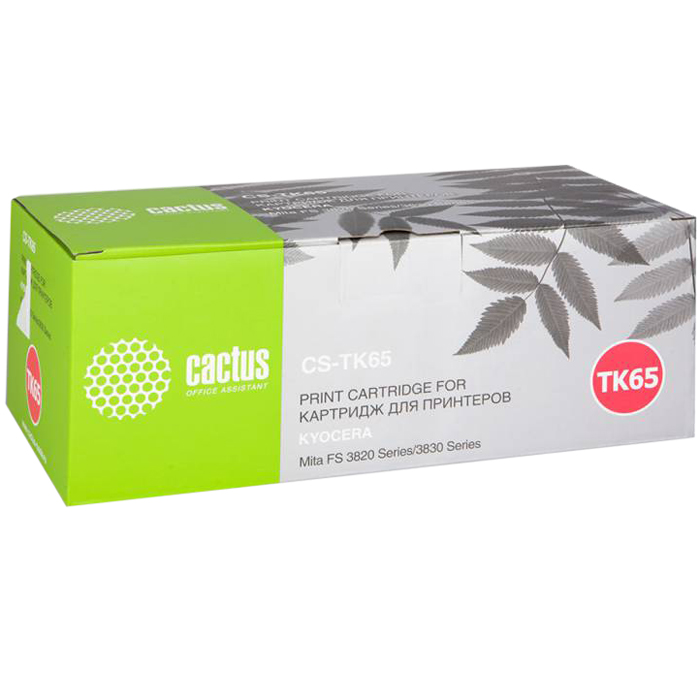 Тонер-картридж Cactus CS-TK65 черный для Kyocera FS-3820/3830 (18000стр.) CS-TK65 CS-TK65