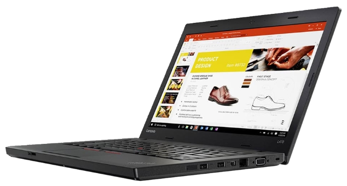 Ноутбук Lenovo ThinkPad L470 L470, 14.0" (1366x768), i3-7100U(2.4GHz), 4GB, 500GB (7200rpm), Intel HD, WWAN ready, WiFi, BT, FPR, WebCam, 6cell, Win 10 Pro (20J4000QRT) 20J4000QRT