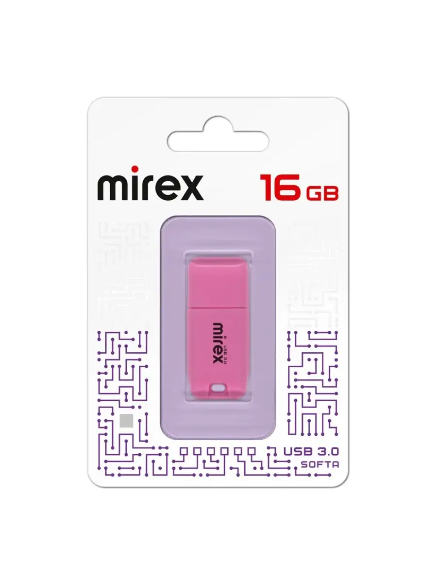 Флеш накопитель Mirex 13600-FM3SPI16 16GB,Softa,USB 3.0,розовый 13600-FM3SPI16 13600-FM3SPI16