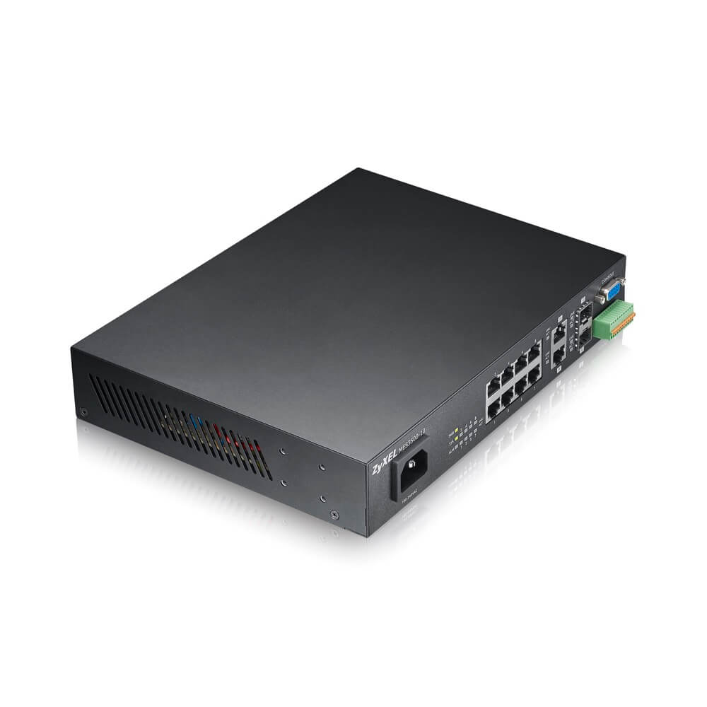 Коммутатор ZYXEL управляемый L2+ Metro 8 Fast Ethernet с 2 портами Gigabit Ethernet совмещенными с SFP MES3500-10-EU01V1F MES3500-10-EU01V1F