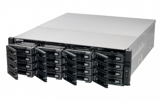 Сетевой RAID-накопитель QNAP 16 отсека для HDD, кэш mSATA 256 ГБ, 19", два блока питания, Xeon E3-1246 v3 3,5 ГГц, 16ГБ TVS-EC1680U-SAS-RP-16G TVS-EC1680U-SAS-RP-16G