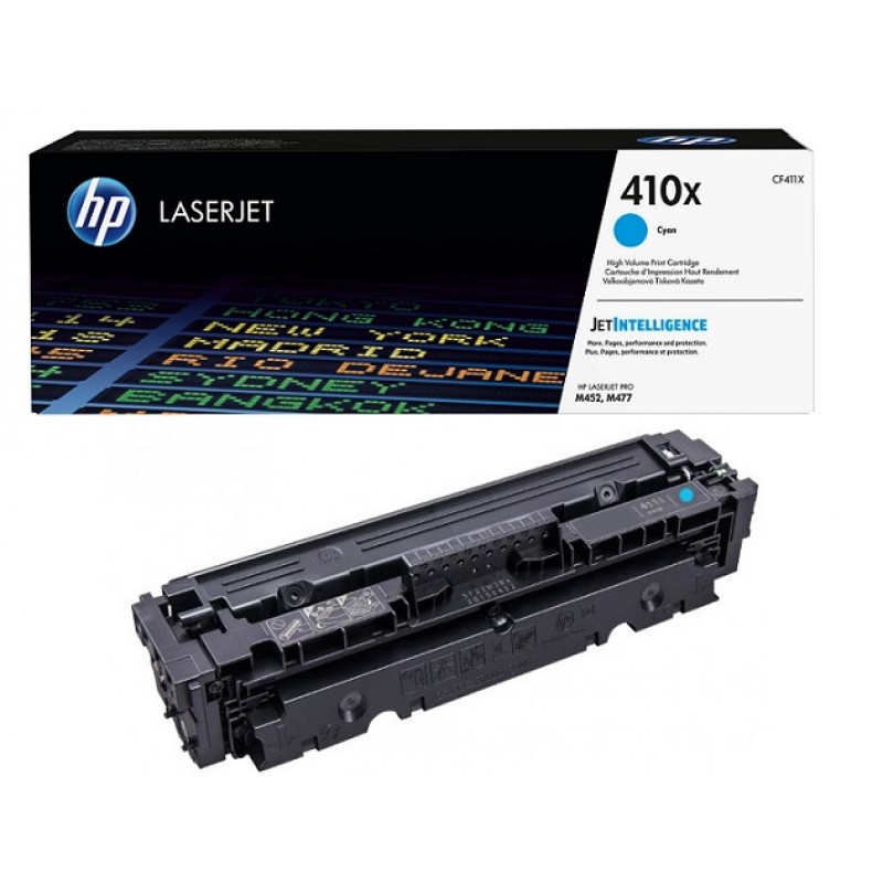 Тонер-картридж HP 410X Cyan для CLJ Pro M377dw/M452nw/M452dn/M477fnw/M477fdn/M477fdw CF411XC CF411XC