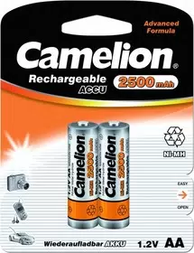 Аккумуляторная батарея Camelion AA-2500mAh Ni-Mh BL-2 (NH-AA2500BP2, 1.2В) (2 шт. в уп-ке) 6107 6107