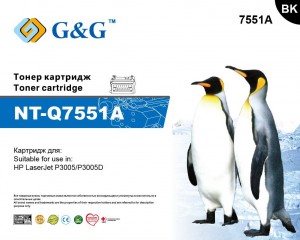 Тонер-картридж G&G для HP LaserJet P3005/P3005D (6500стр) NT-Q7551A NT-Q7551A