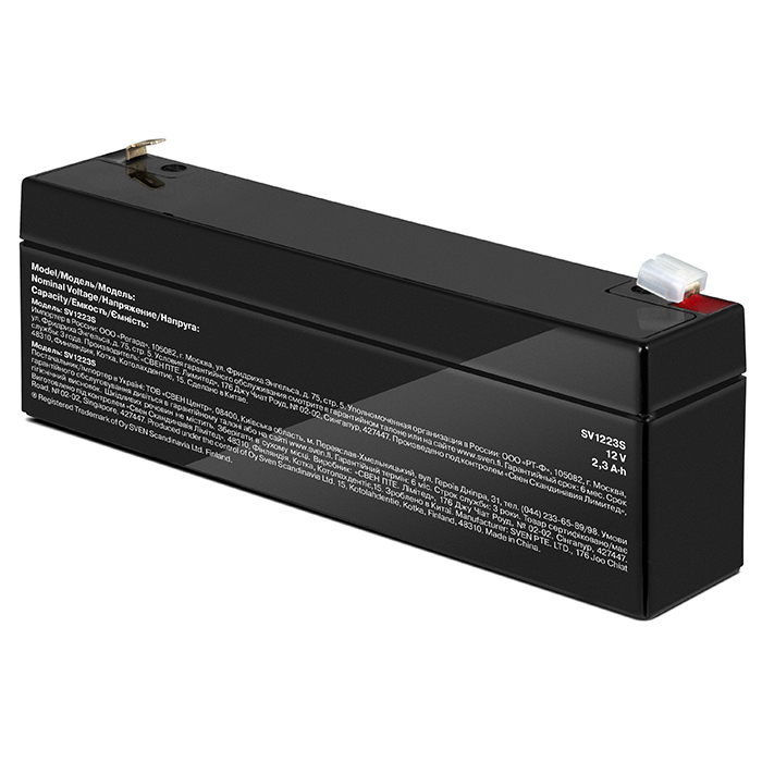 Батарея Sven SV 1223S (12V 2.3Ah), F1, AGM VRLA  для слаботочных систем. SV-017774 SV-017774