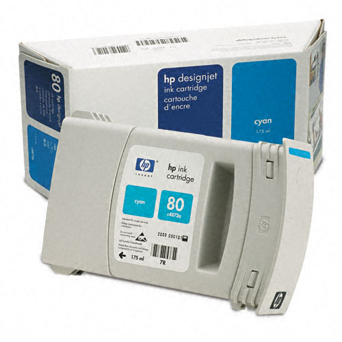 Картридж струйный HP №80 голубой для HP DJ 1050C C4872A C4872A #1