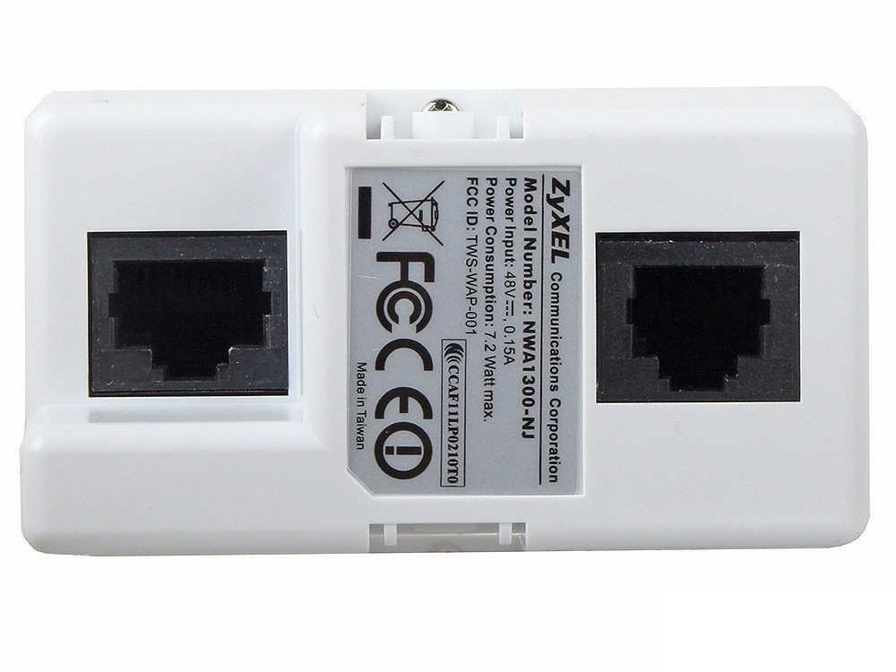 Точка доступа ZYXEL встраиваемая в стену Wi-Fi 802.11b/g/n для инфраструктуры гостиничного бизнеса, 1 шт. NWA1300-NJ (Single-Pack) NWA1300-NJ (Single-Pack)