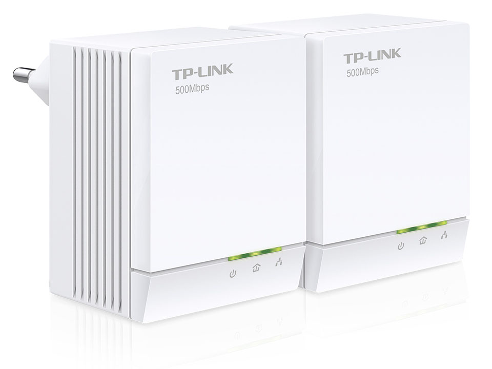 Адаптер TP-Link AV500, 500 Мбит/с Powerline, 2*Ethernet, HomePlug AV, 2 устройства в комплекте TL-PA4020KIT TL-PA4020KIT