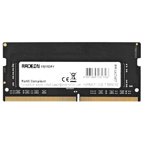 Модуль памяти AMD 4GB Radeon™ DDR4 2400 SO DIMM R7 Performance Series Black Non-ECC, CL16, 1.2V, Bulk (181166) R744G2400S1S-UO R744G2400S1S-UO