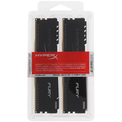 Модуль памяти Kingston 16GB PC21300 DDR4 KIT2 HX426C16FB3K2/16 HX426C16FB3K2/16